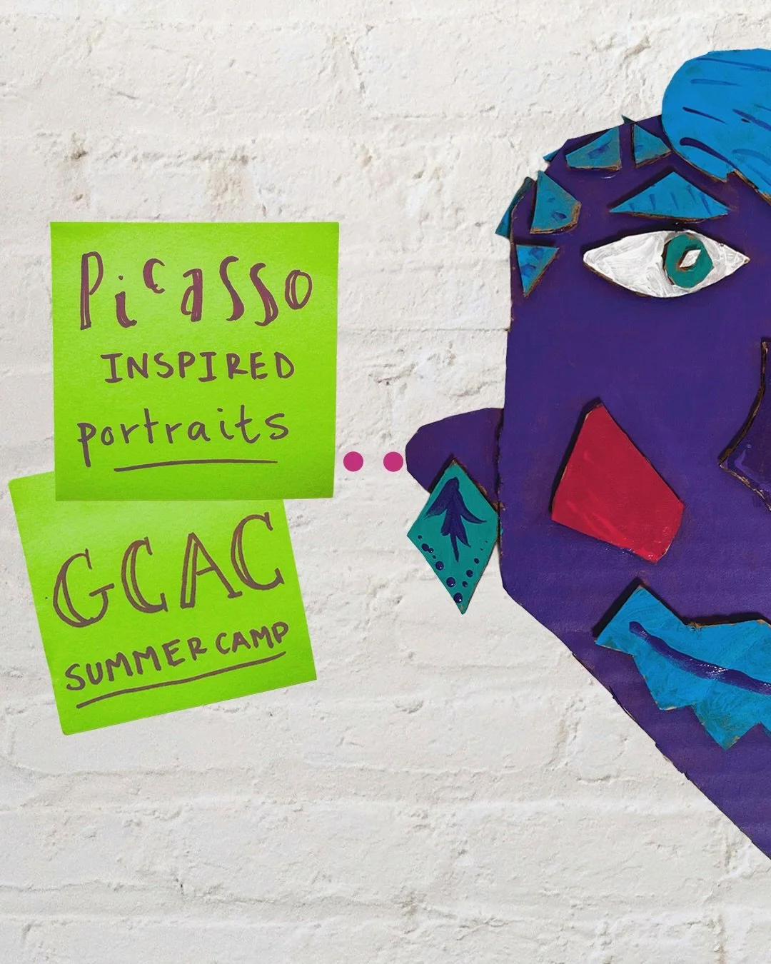 Check out these poppin&rsquo; portraits 😎 made by students in our 4-8th grade GCAC Summer Arts Camp! Inspired by Picasso, they emphasize bright color and pattern to allow for creative expression. 

🧑&zwj;🎨 Want to give you kids the chance to expre