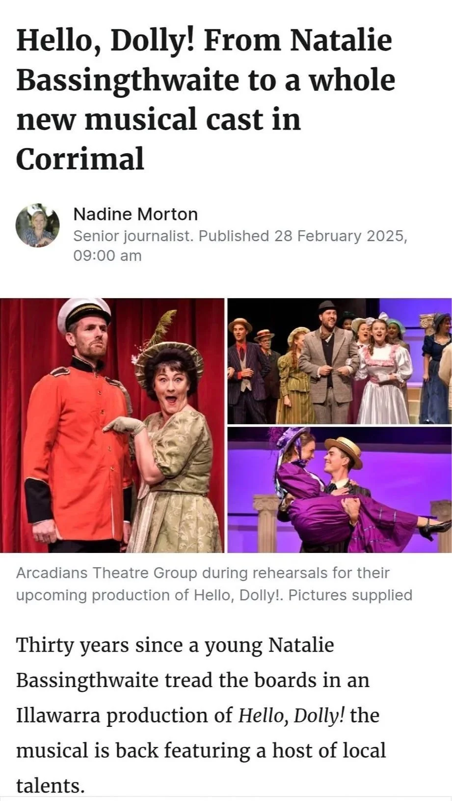 Illawarra Mercury Hello Dolly! Review