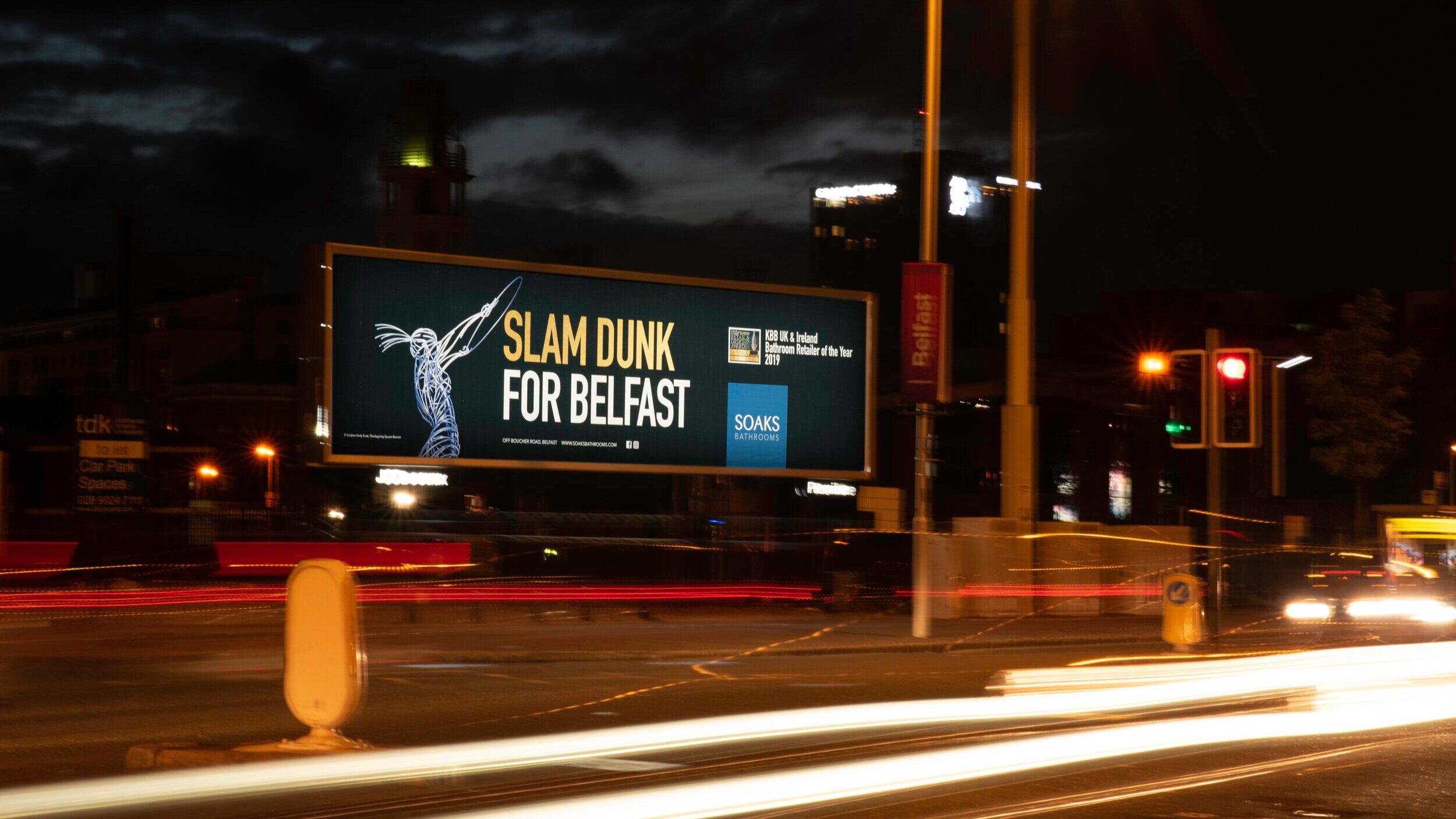 Soaks Bathrooms Belfast KBB Billboard Campaign