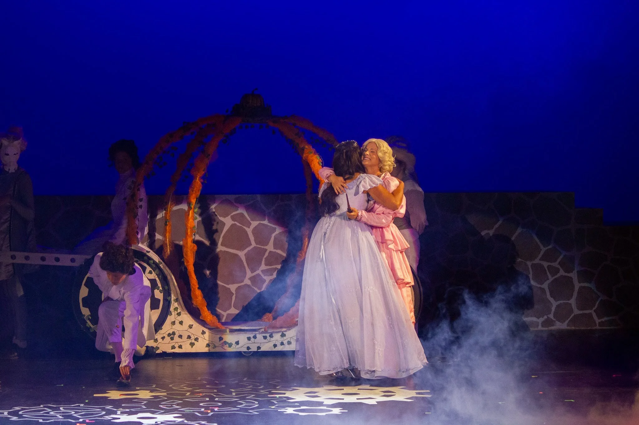 Cinderella & Fairy Godmother hugging at carrage.jpg
