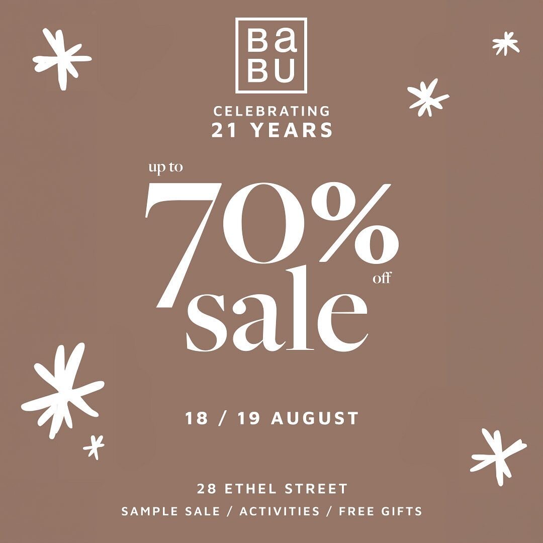 The BIGGEST sale @babieslovebabu have EVER done to celebrate their 21st birthday! Shop the range of high quality kids clothing with up to 70% off, today and tomorrow only!! 🎂