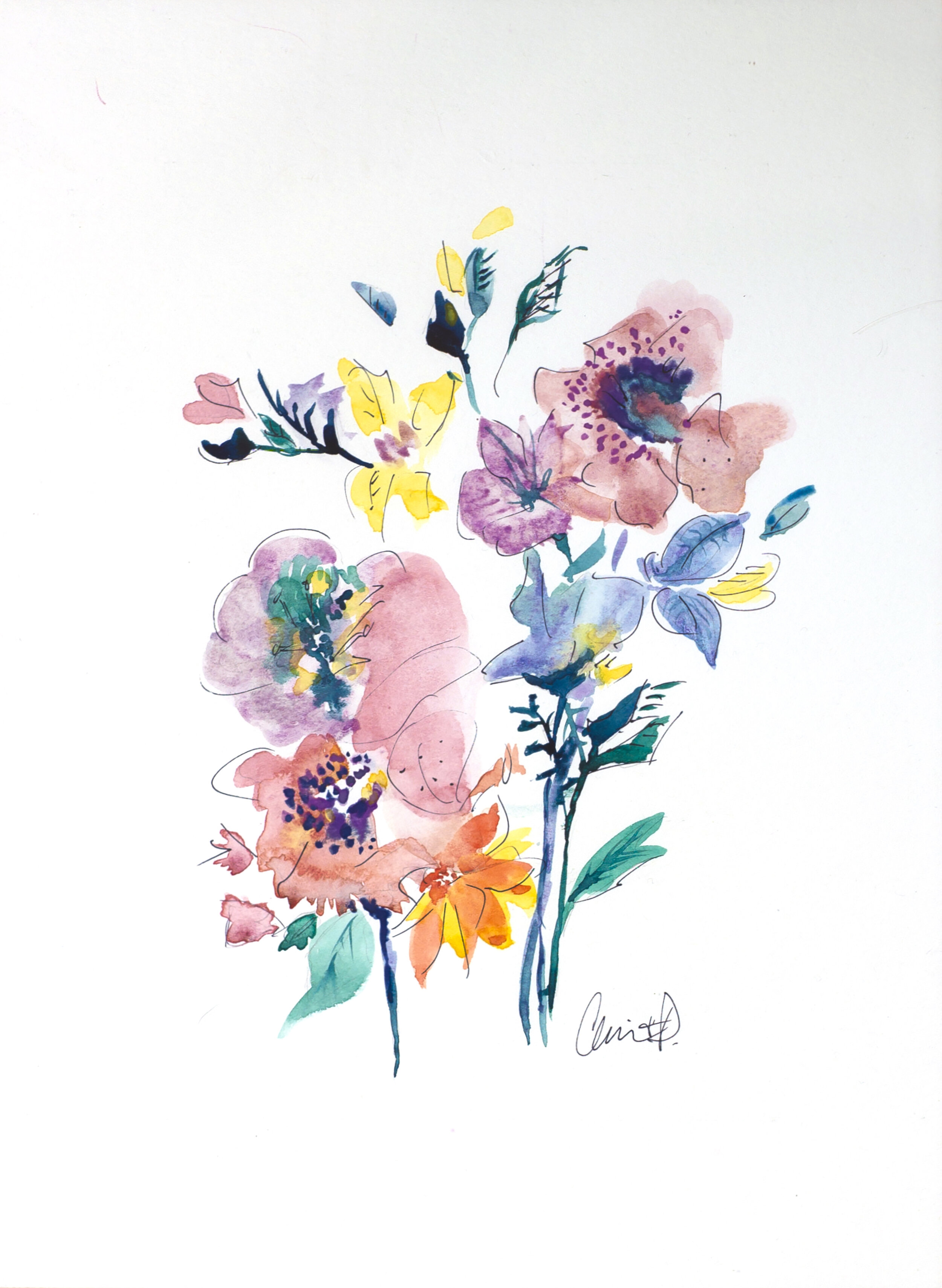 Floral Sketch with Pen 10x14.jpg