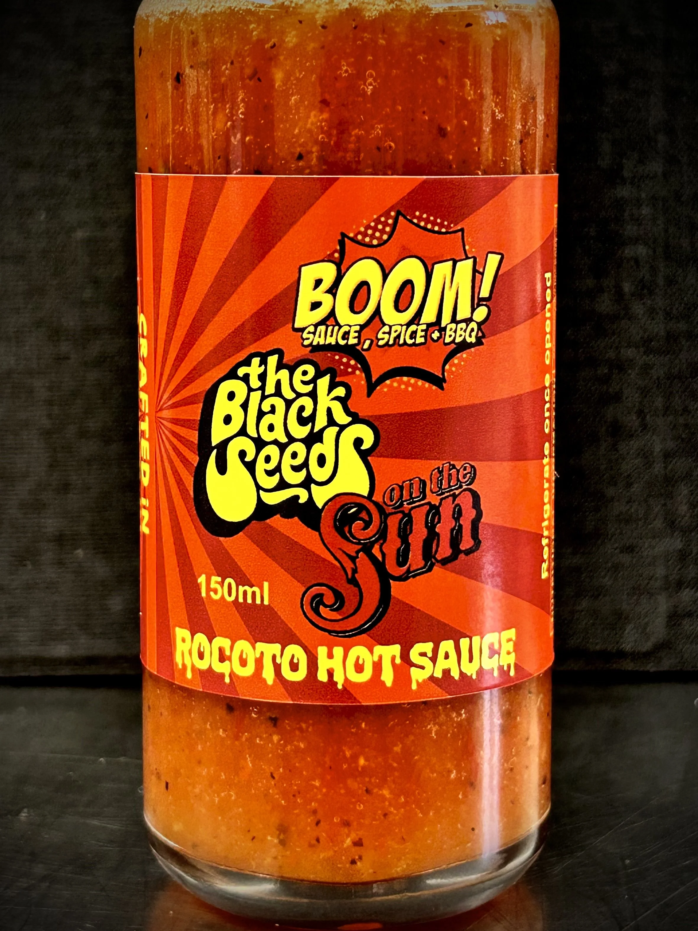 The black seeds on the sun rocoto hot sauce