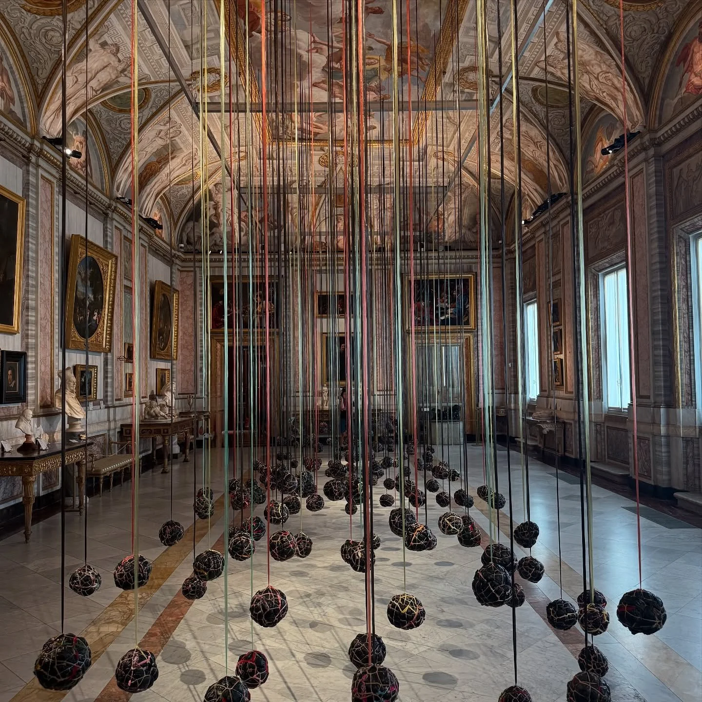 The exquisite Villa Borghese (best gallery in Rome?) has a temporary exhibition with works by Wangechi Mutu which hang, slide and slither throughout the beauteous rooms and citrus lined gardens.

#wangechimutu #rome #villaborghese #sculpture