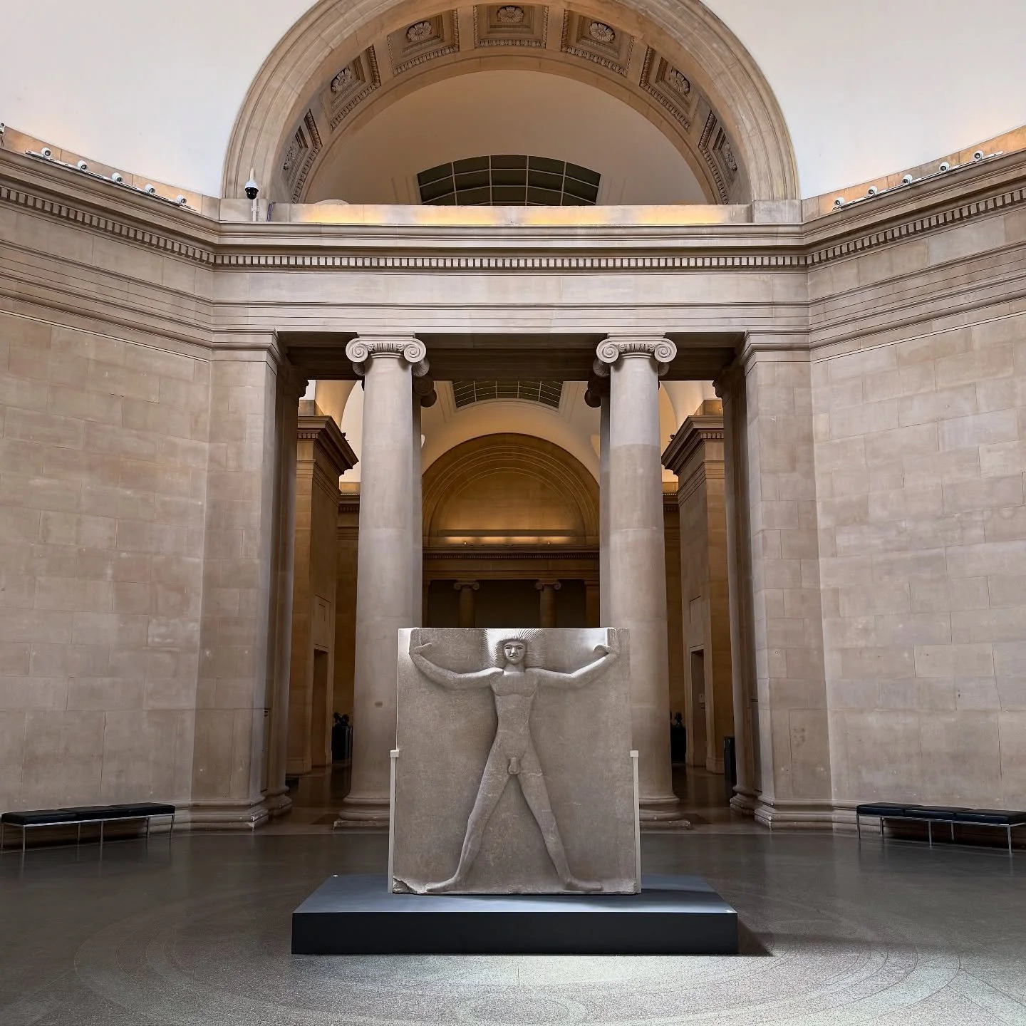 Jacob Epstein&rsquo;s Sun God, 1910, carved from Hopton stone and now in Tate Britain, lent by the Met in New York. I think it looks fabulous in these rooms with sunlight streaming in. We can see that the young sculptor is less interested in his Rena