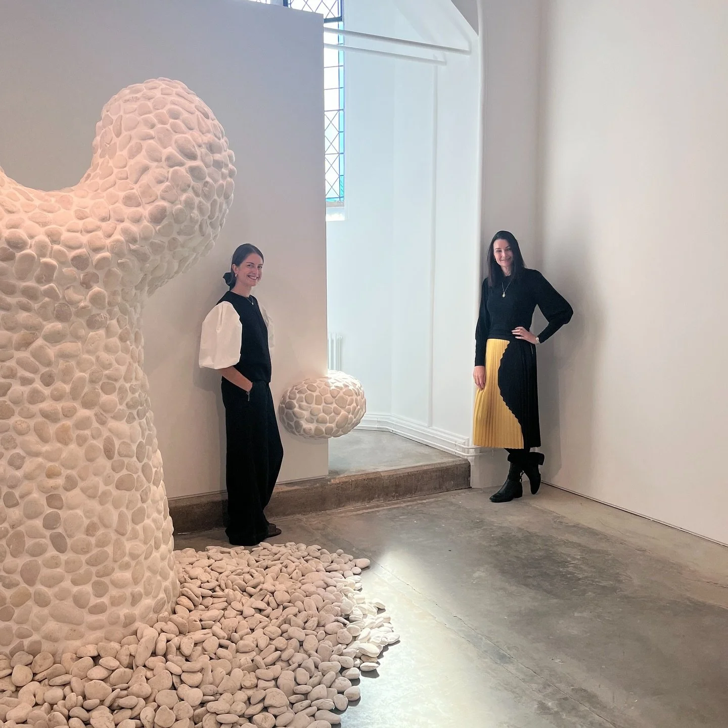 Pebbles, play, and the passing of time were just a few of the things we covered in my talk with the wonderful @adelinedemonseignat to celebrate the opening of her exhibition Playscape @boleeandworkman. And the sun came out for a glorious lunch with l