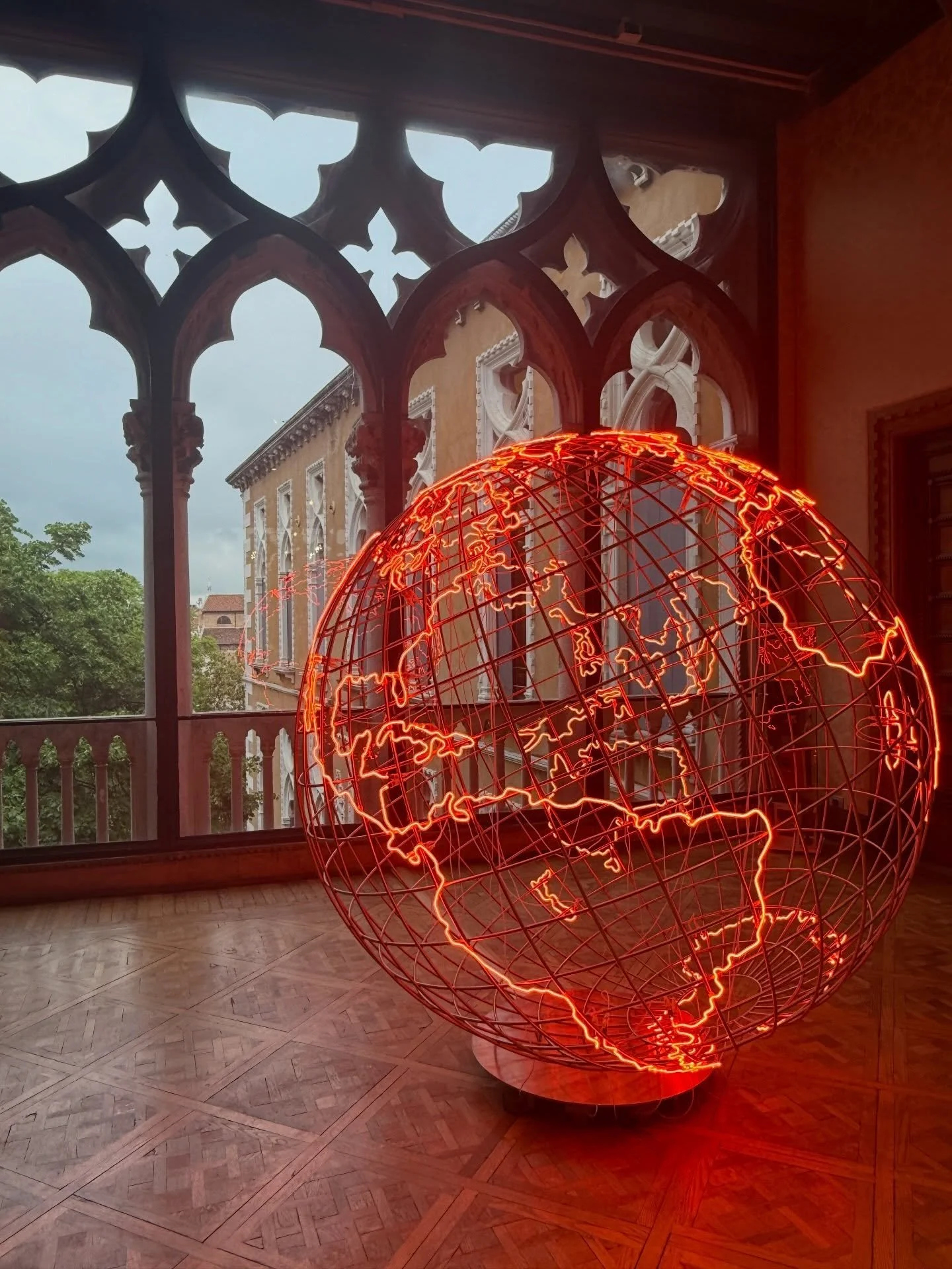 I always love the collateral shows that Parasol do in Venice, and this year is TURANDOT: To the Daughters of the East, featuring 11 artists from Central Asia and wider regions of the East. 

I spotted Mona Hatoum&rsquo;s Hot Spot, her glowing orb whe