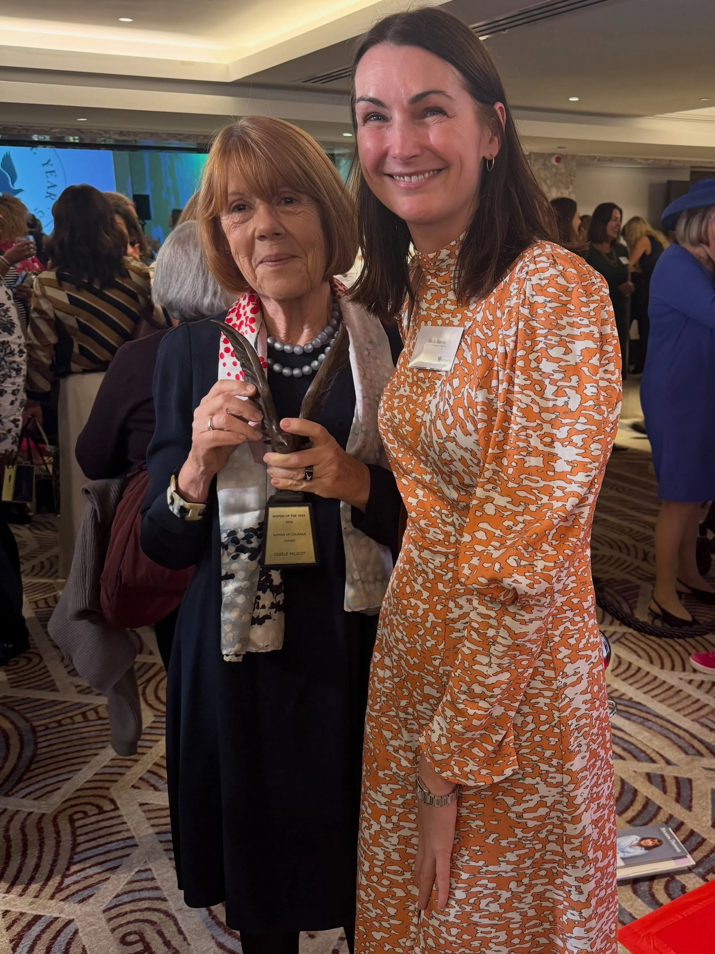 Gisele Pelicot was honoured at the Women of the Year Awards. She brought a room full of incredible women to their feet, in rapturous applause (and tears). She was given the Woman of Courage Award. This was the highlight of a day which brought women t