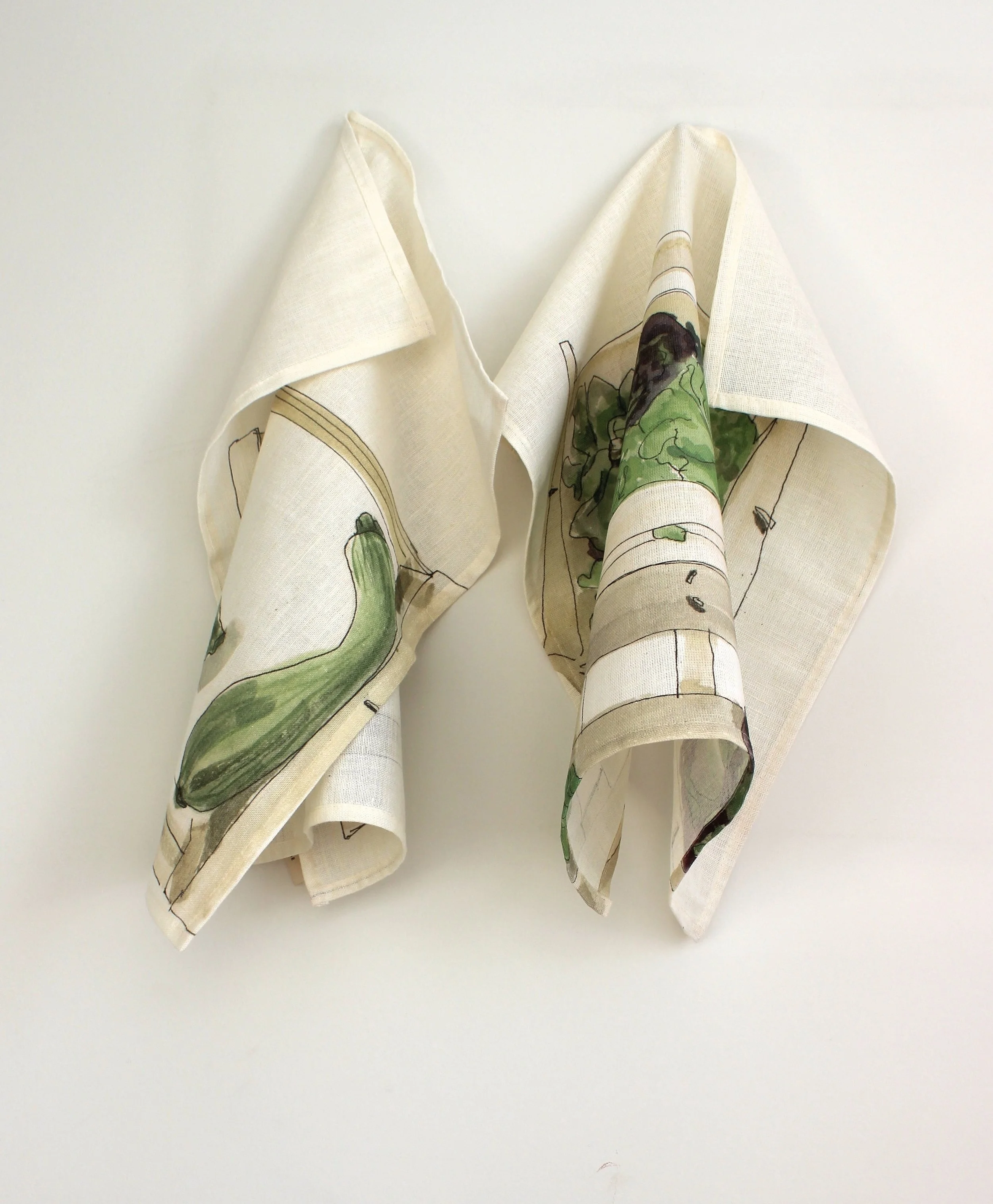 Striped Courgette and Curly Lettuces