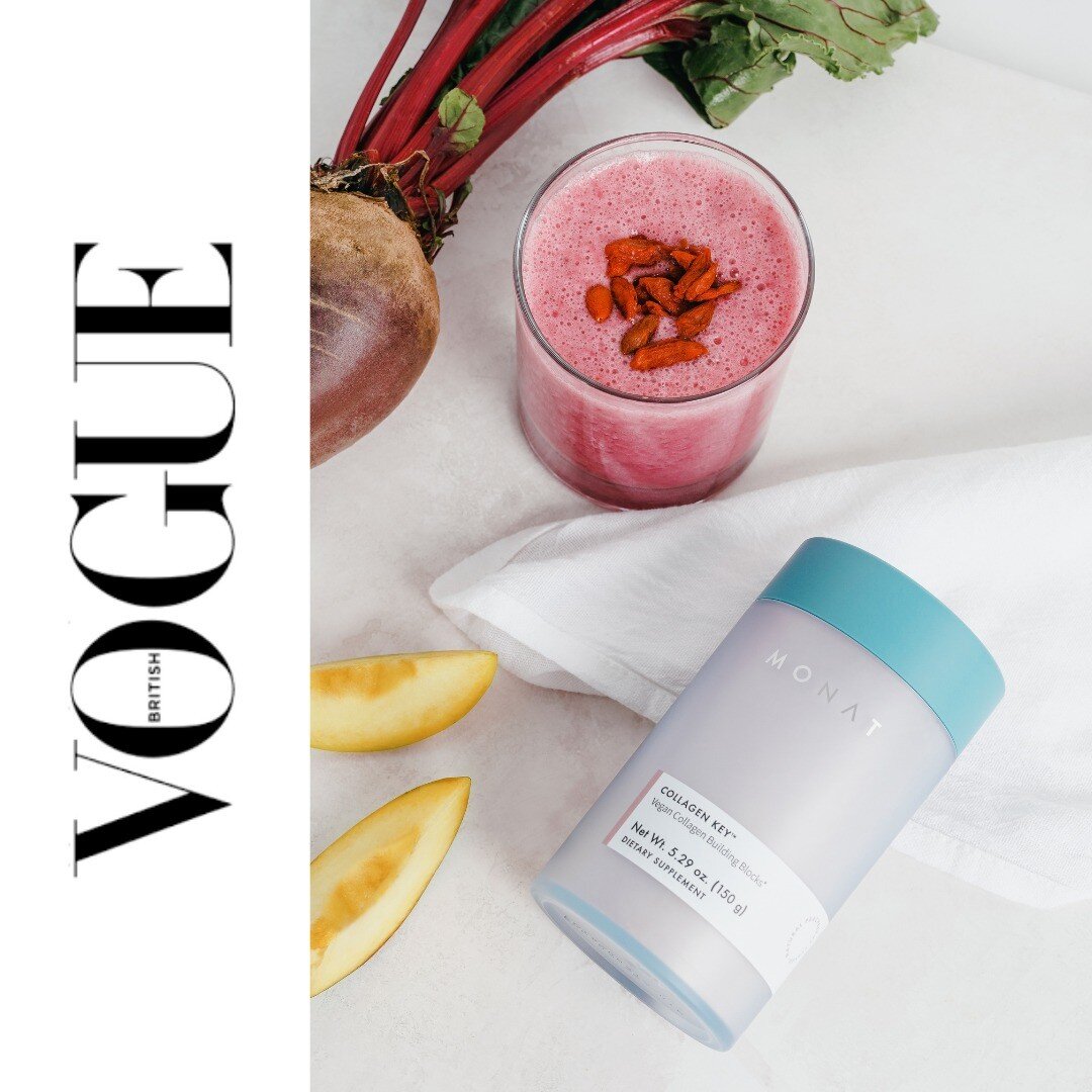 Did you spot our client @monatuk.ieofficial in @britishvogue? Following from our press event, the MONAT Collagen Key was included and described as &ldquo;a daily boost of vitamins, minerals and probiotics to keep skin, body and mental wellbeing in ch