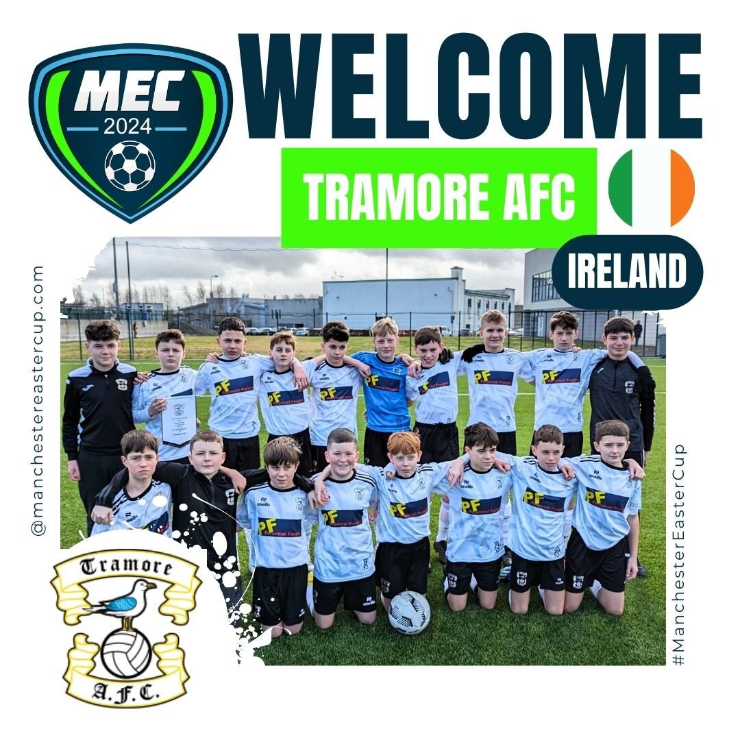 📣📣📣 W E L C O M E! Tramore AFC⚽️👋
Top of the Morning to you all from Ireland! 🍀Tramore AFC will be competing in class F alongside teams from Isle of Man, Trinidad &amp; Tobago, Australia, Scotland, Northern Ireland and England.

Safe journey ove