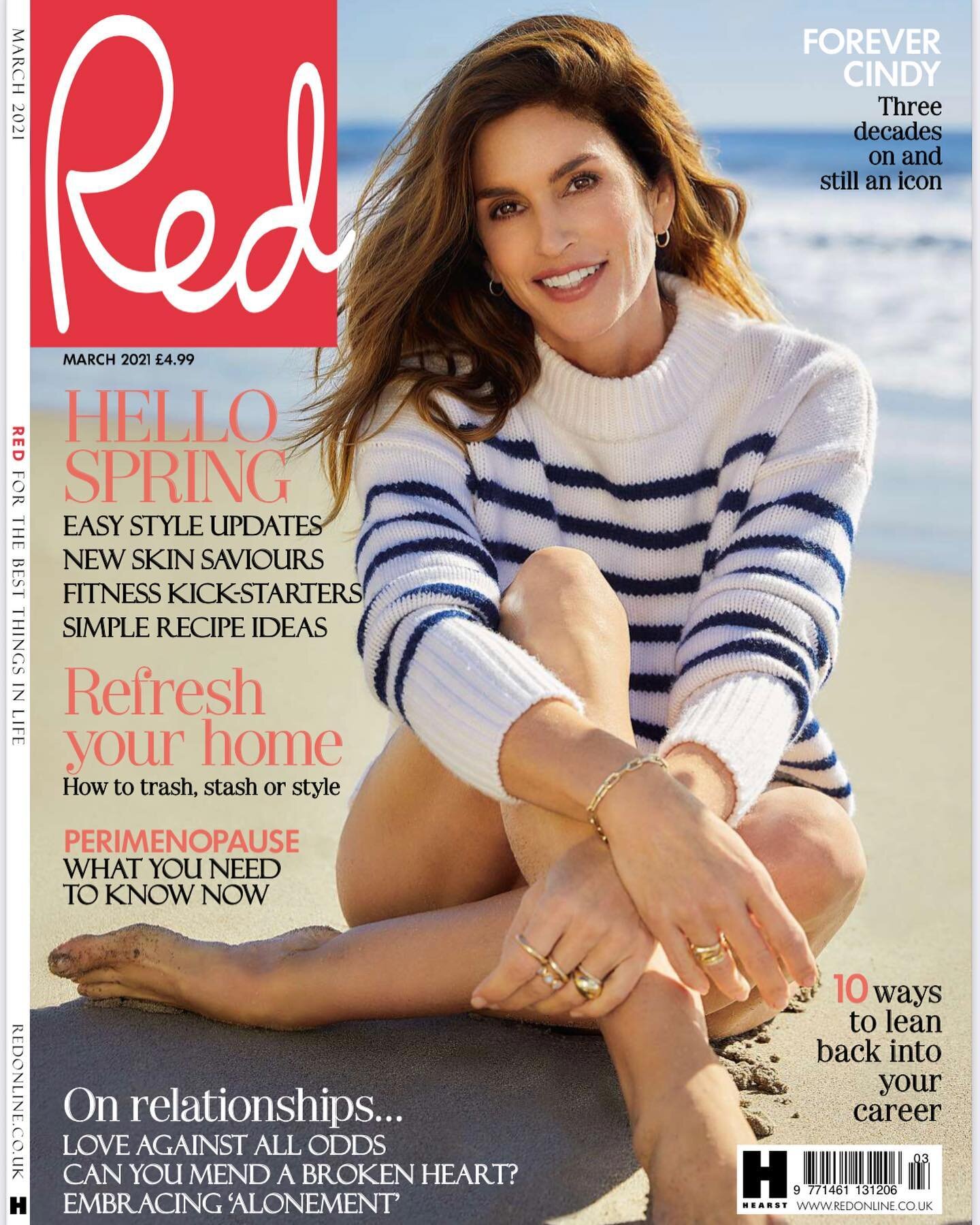 So proud of my March Issue cover with the amazing @cindycrawford . The day was a breeze. Thank you so much to @redmagazine @petraflannery @rachelgoodwinmakeup