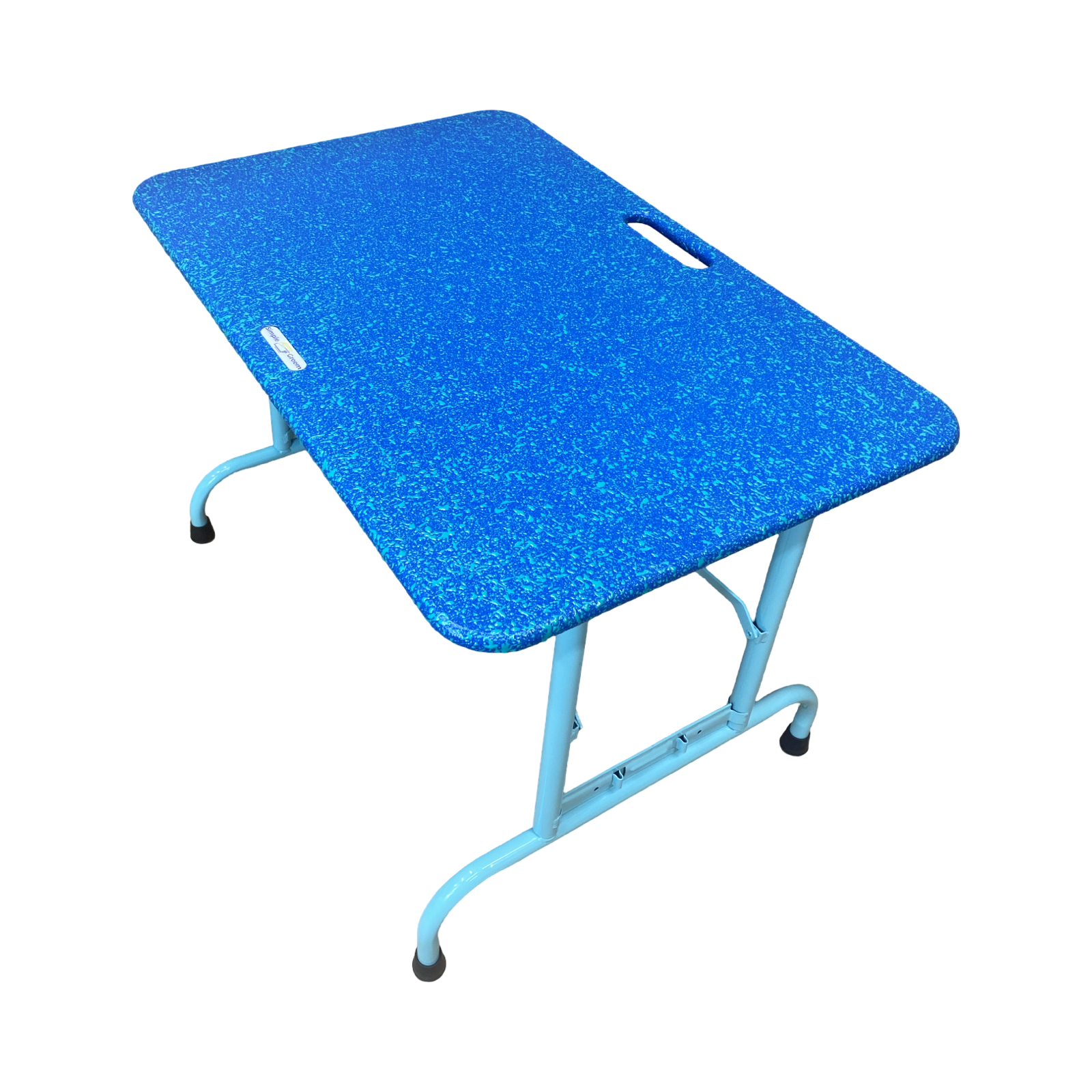 Item 2034_B: 24x36" teal over blue, sea foam green adjustable legs