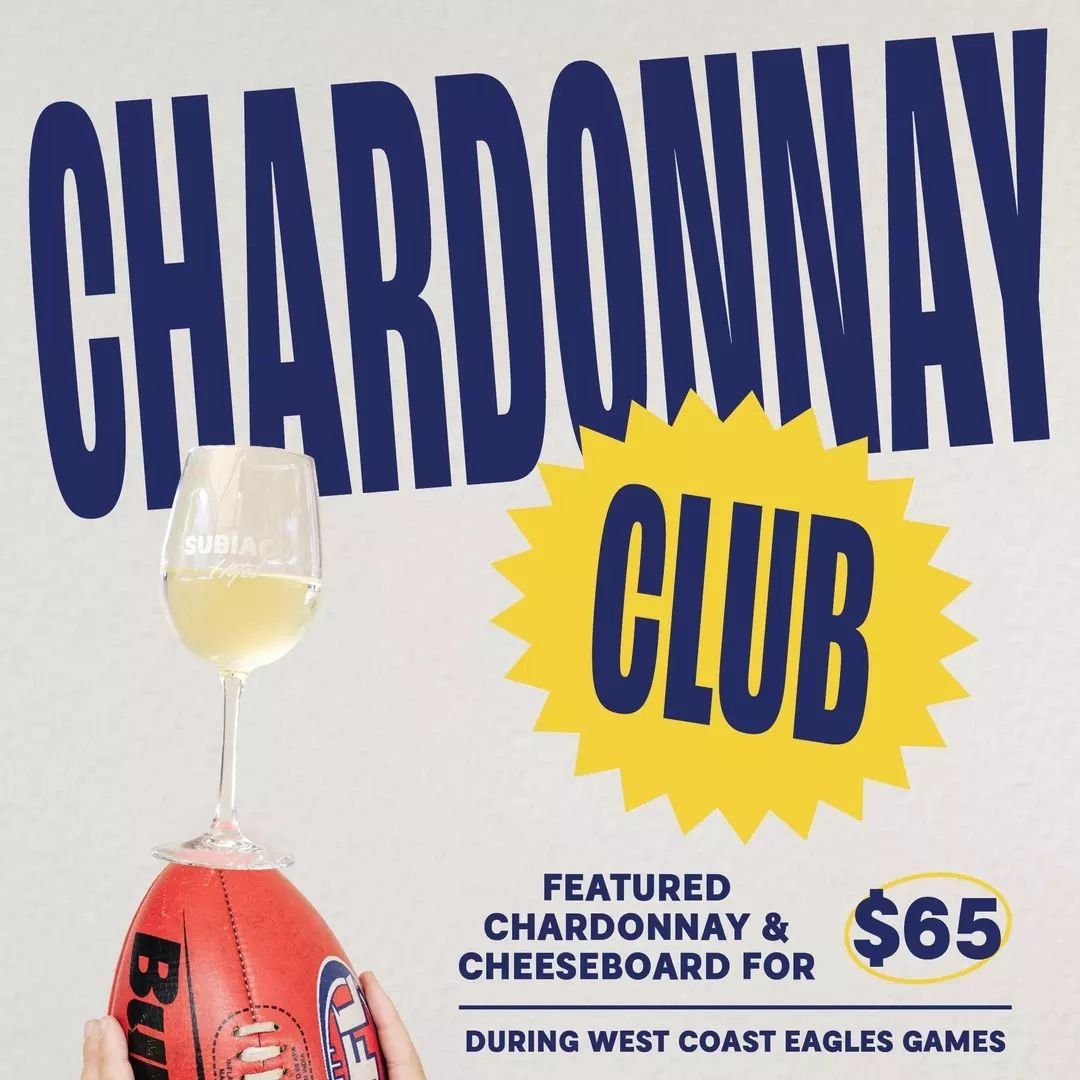 Join us this footy season for the ultimate Chardonnay experience!&nbsp;

Treat yourself during West Coast Eagles games to some fine wine paired with a cheeseboard, for just $65.

For more info follow the link in our bio.