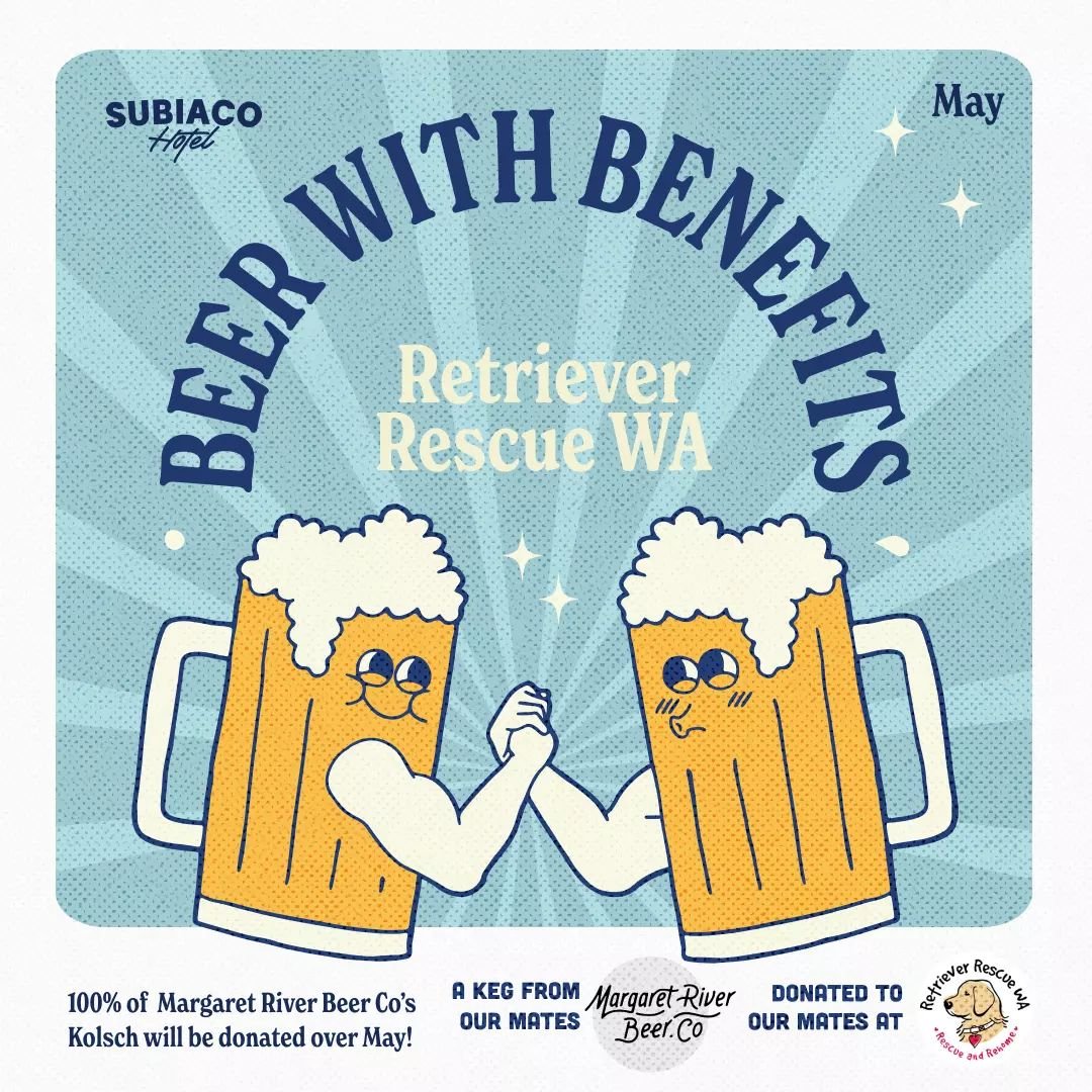 This month we'll be tapping @margaretriverbeerco's  Kolsch and donating 100% of the proceeds to @retrieverrescue_wa.&nbsp;Not only will you get to enjoy a delicious craft brew, but you'll also be making a positive impact on those in need.

Retriever 