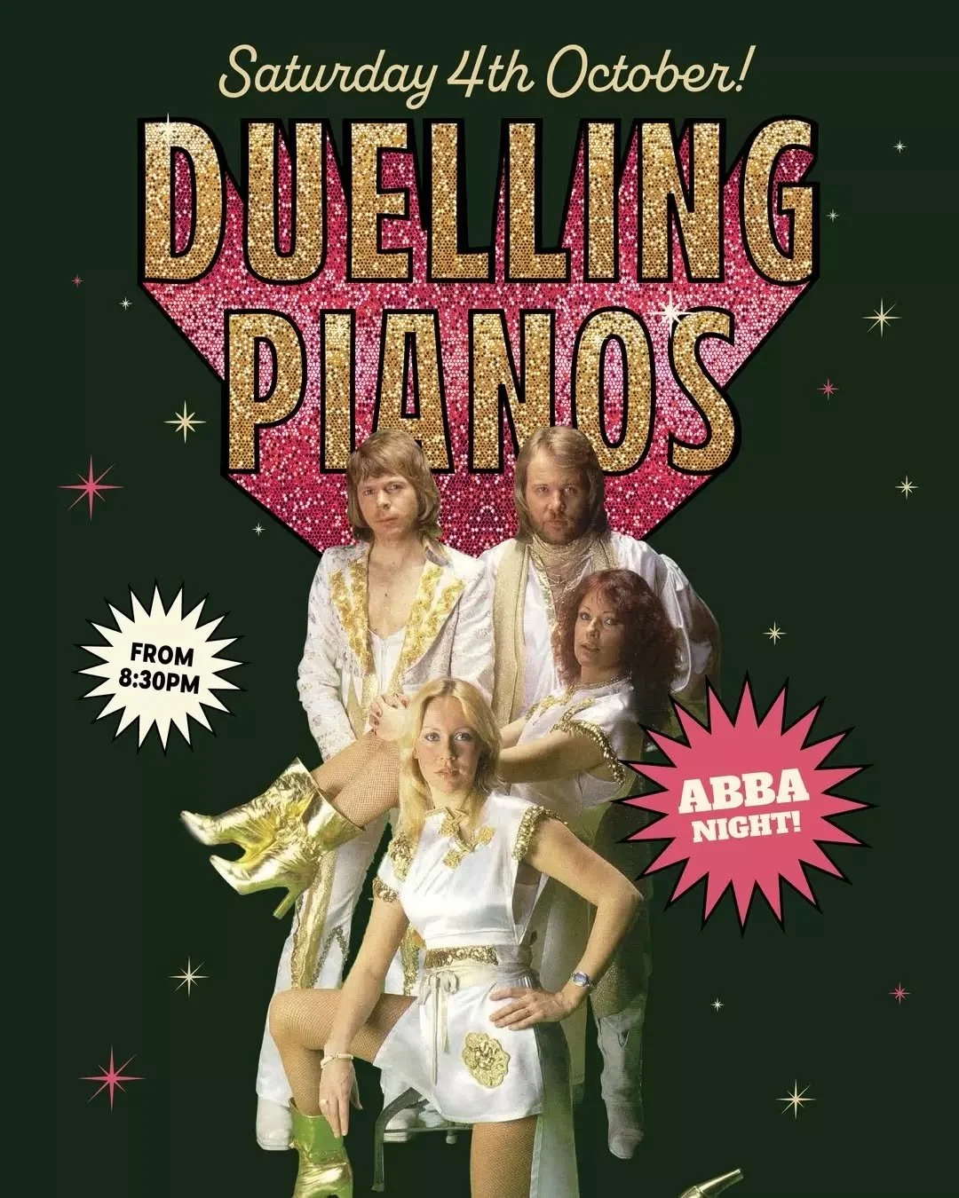 Mamma Mia, here we go again! On Saturday 4th October, we&rsquo;re going full glitter-glam as our pianists battle it out in a high-energy, sing-your-heart-out showdown featuring nothing but iconic ABBA bangers&nbsp;🎹 

Sequins, questionable dance mov