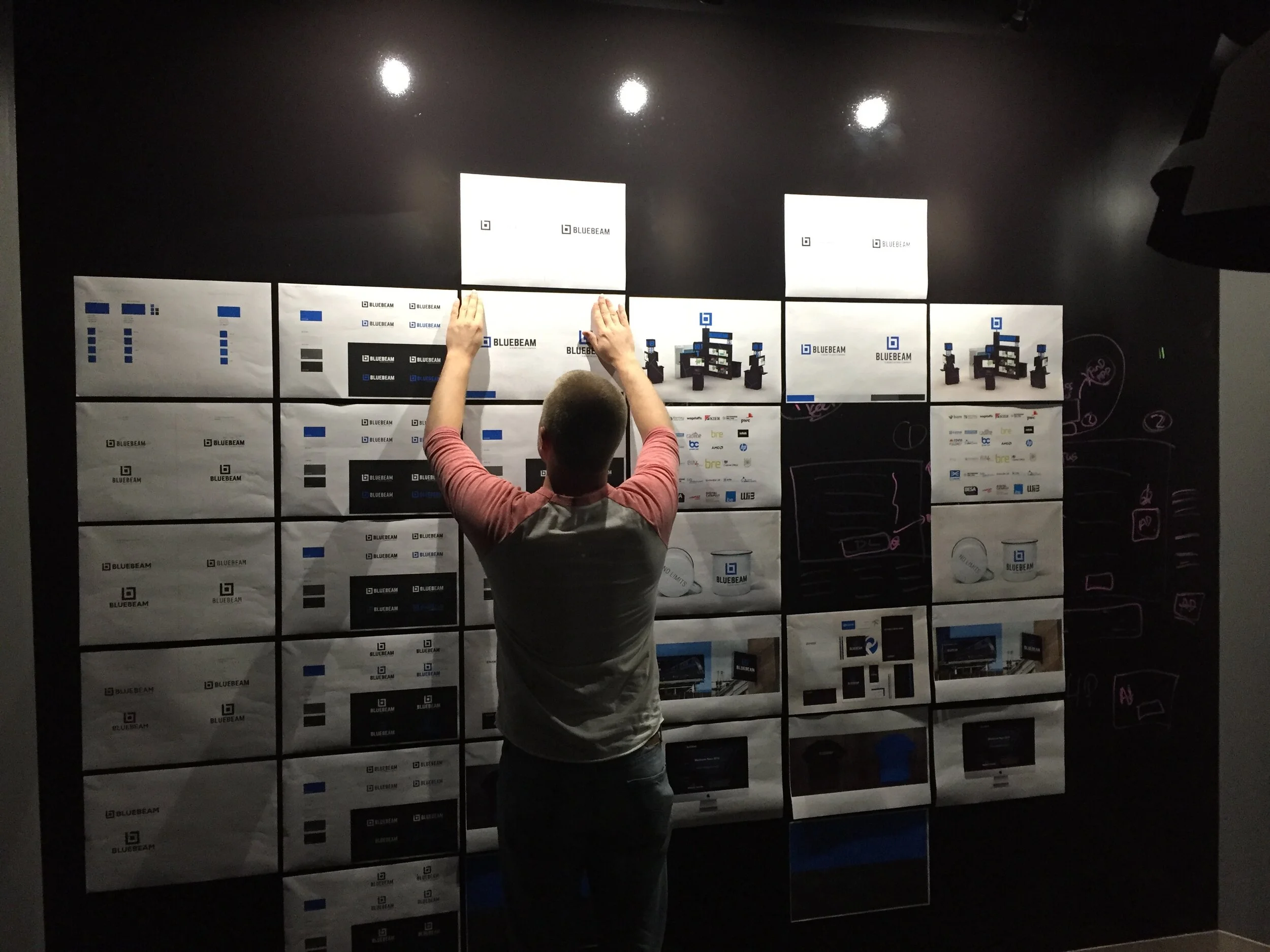 Art Director prepping for logo review