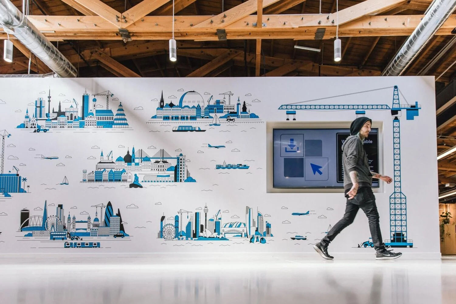 Bluebeam office mural