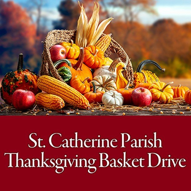 St. Catherine Parish is hosting a Thanksgiving Basket Drive, to help families have a traditional Thanksgiving meal to enjoy this holiday. Please consider donating items to this worthy holiday cause! 🍁 LINK IN BIO 🍁 for the Parish food wish list! 🍁