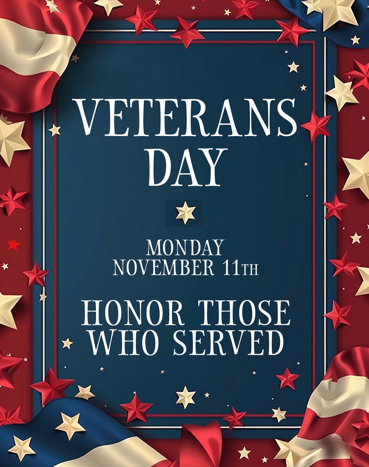 🇺🇸 Honoring Our Heroes This Veterans Day 🇺🇸

Today, we take a moment to honor and thank our veterans &mdash; the brave men and women who have served in our armed forces with courage, dedication, and sacrifice. Your commitment to protecting our fr