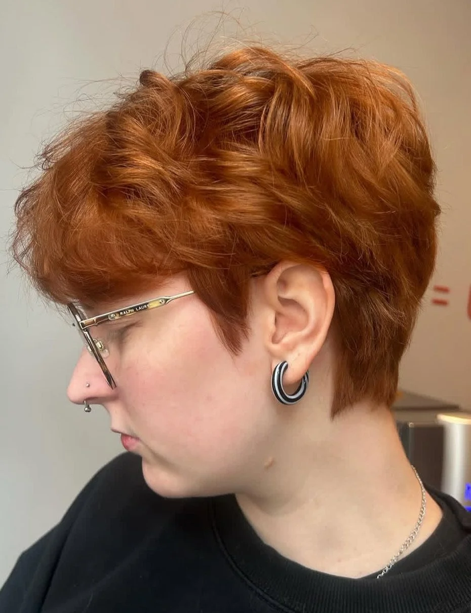 Fall in love with copper hair color this season 🧡

Copper hair color + haircut by Sydney @_rockpapershears 

📍 Live By The Sword Salon in Williamsburg, Brooklyn
📲 Book your next hair appointment today at www.livebytheswordsalon.com
.
.
.
.
#copper