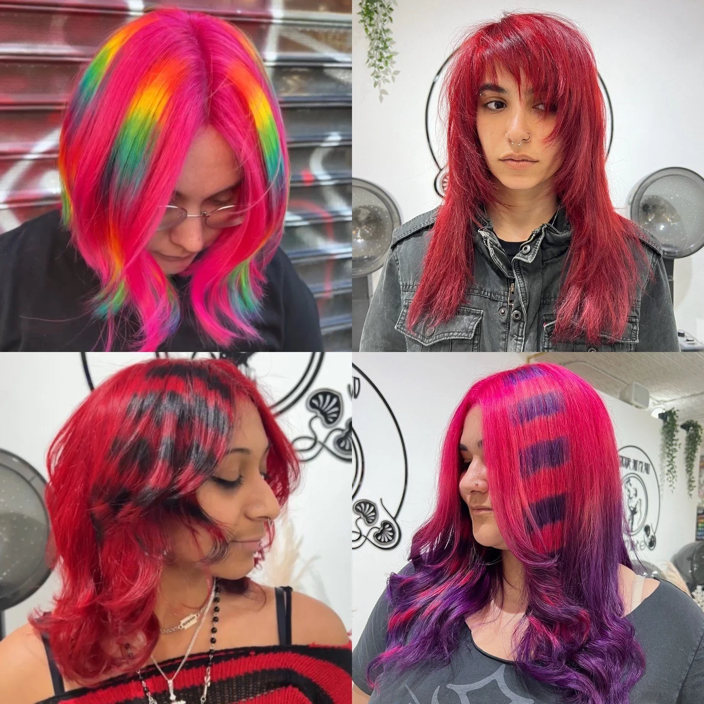 Looking for Valentine&rsquo;s Day hair color inspo? This is it. ❤️🩷💜

Fantasy hair color with Amber @hexedhair

📍Located in the heart of Williamsburg, Brooklyn
📱Book your hair appointment today at www.livebytheswordsalon.com
.
.
.
.
#raccoontail 