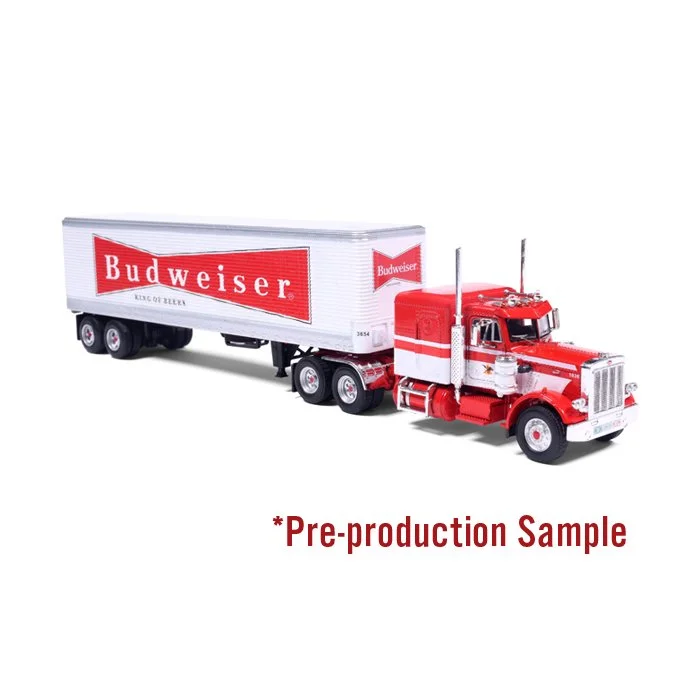 1:64 Peterbilt 359 Tractor w/ Vintage Trailer: Budweiser (64-0697)