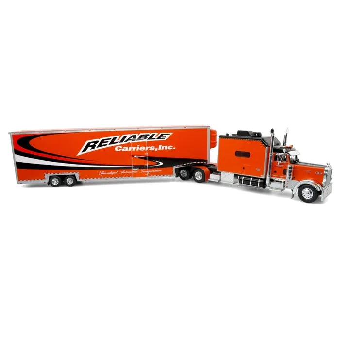 1:43 Peterbilt 379 w/ Car Carrier Trailer: Reliable Carriers (43-0632)