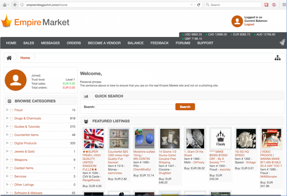 Darknet Market Arrests