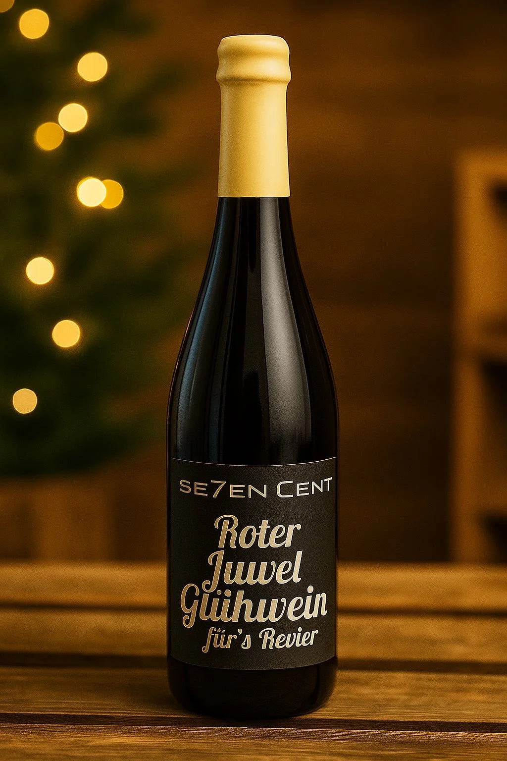 Seven Cent Roter Rockiger Winzer Glühwein 1 Liter Bauchflasche , Limitiert!