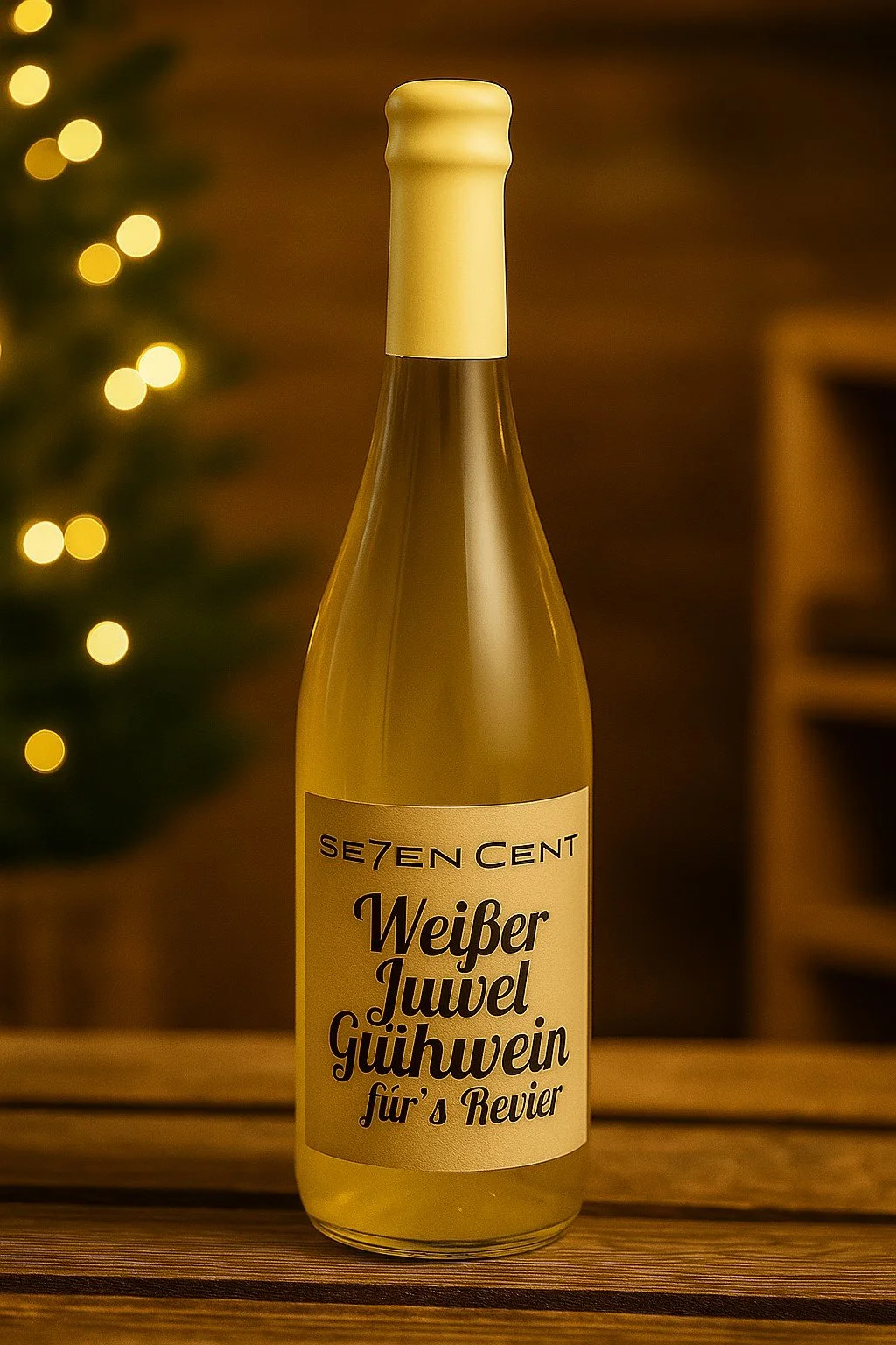 Seven Cent weißer rockiger Winzer Glühwein 1 Liter Bauchflasche , limitiert !