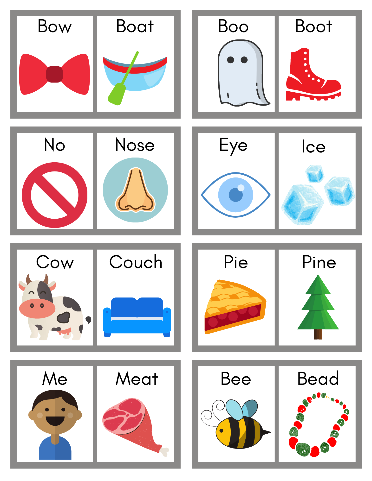 K and G Sound Matching Activity