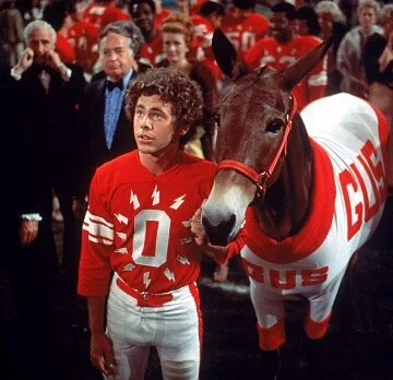 Disney's Gus (1976)_Gary Grimes as Andy Petrovic and Gus the mule
