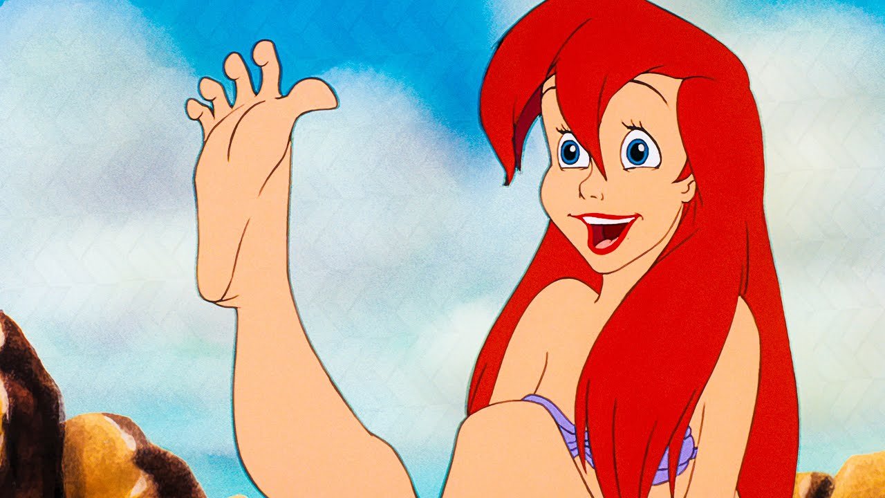 Ariel's wet human hair