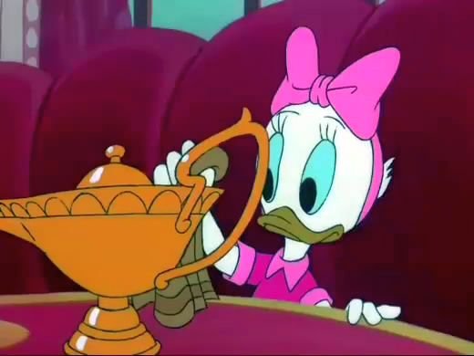 Disney's DuckTales the Movie Treasure of the Lost Lamp (1990)_Webby cleans her lamp tea pot