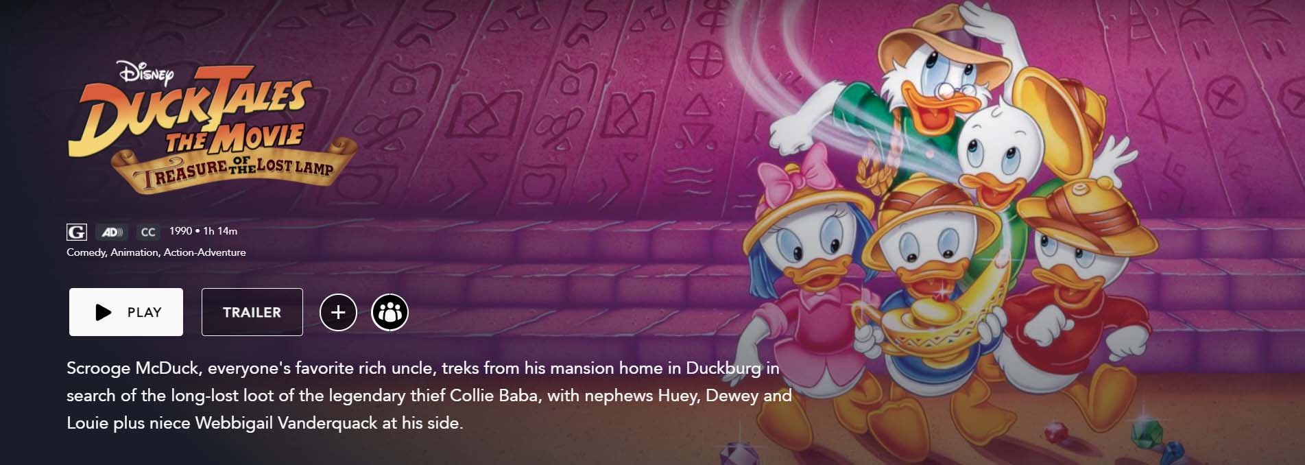 Review Disney S Ducktales The Movie Treasure Of The Lost Lamp 1990 Disnerd Movie Challenge