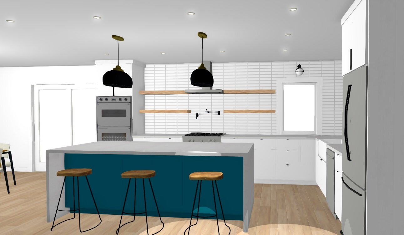 Kitchen 3-D Rendering