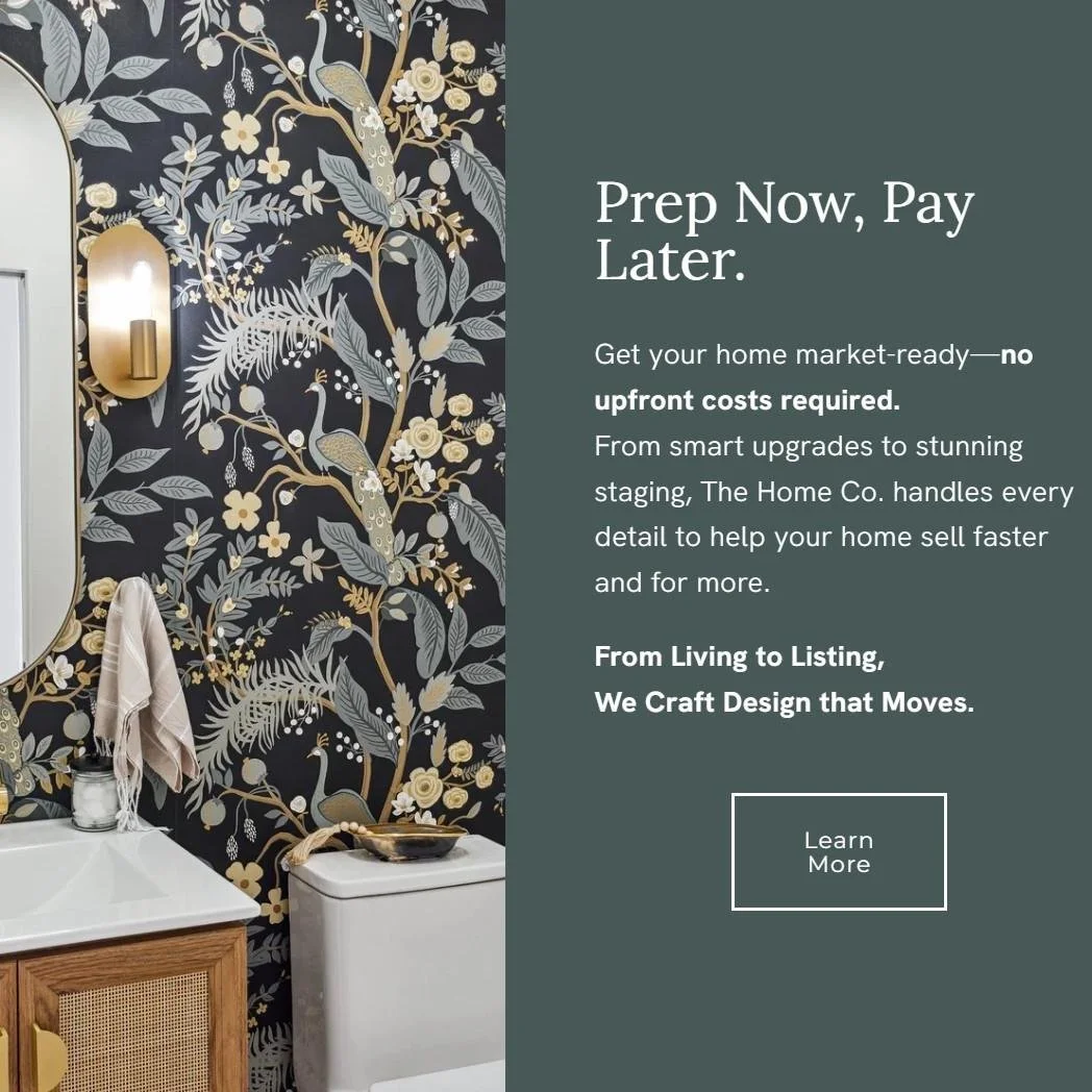 🤩 Get you home market-ready - no upfront costs required up to $75,000*

From smart upgrades to stunning staging, The Home Co. handles every detail to help your home sell faster and for more.

From Living to Listing, We Craft Design that Moves... 📦?