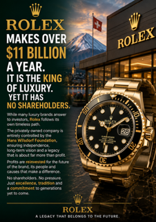 ROLEX : THE KING OF LUXURY WATCHES WITH NO SHAREHOLDERS