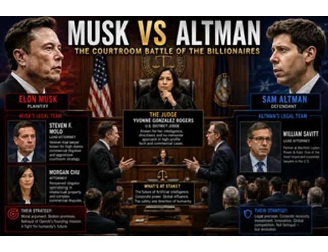 MUSK VS ALTMAN : THE BILLIONAIRE SHOWDOWN SHAPING THE FUTURE OF AI
