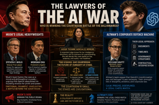THE LAWYERS OF THE AI WAR — WHO IS WINNING THE COURTROOM BATTLE OF THE BILLIONAIRES?