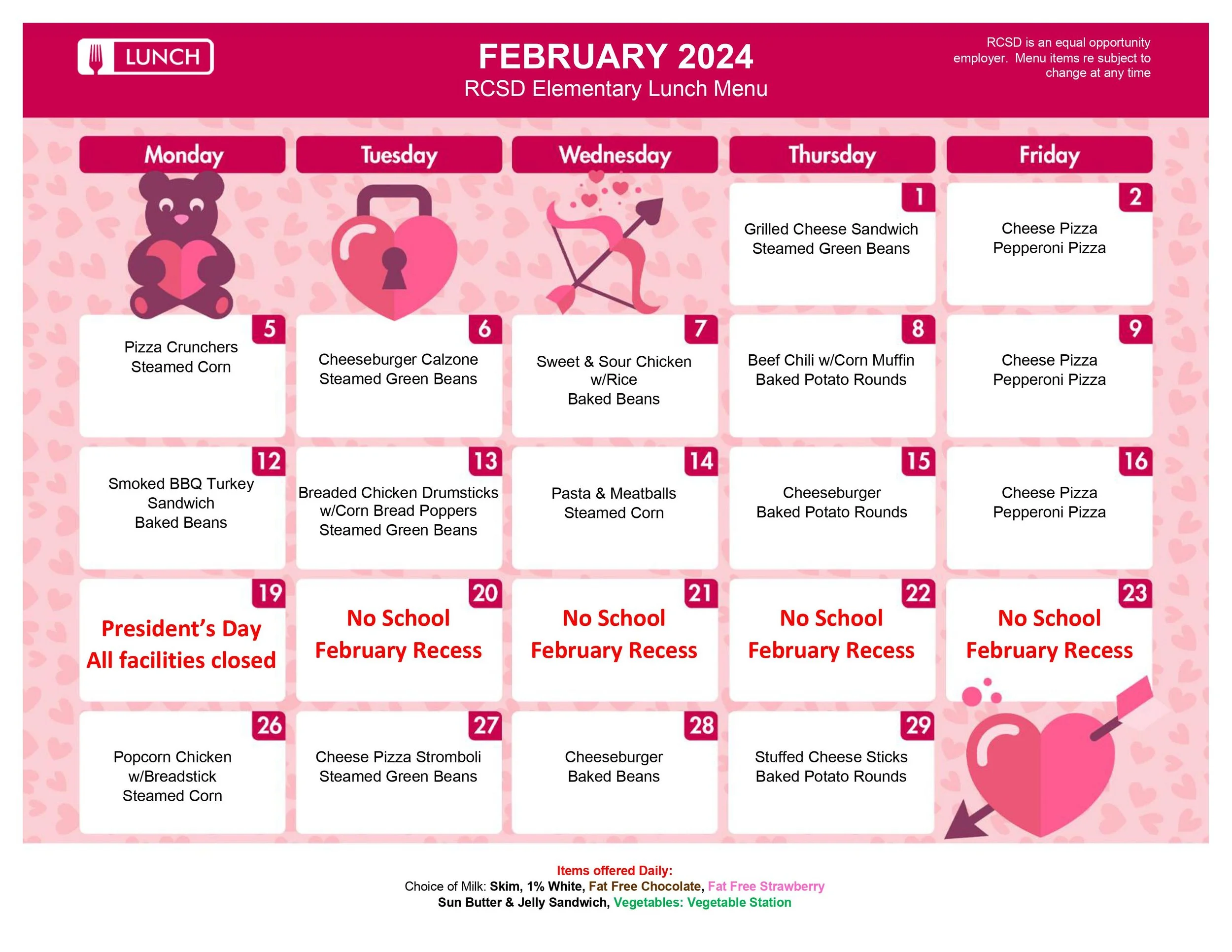 Lunch Menu — Innova Girls Academy