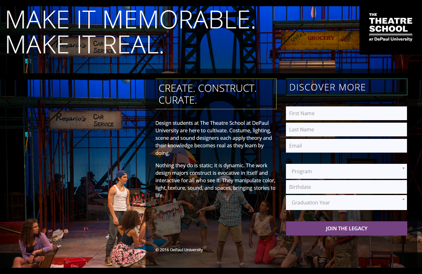 DePaul University: Digital Ad Campaign &amp; Landing Pages