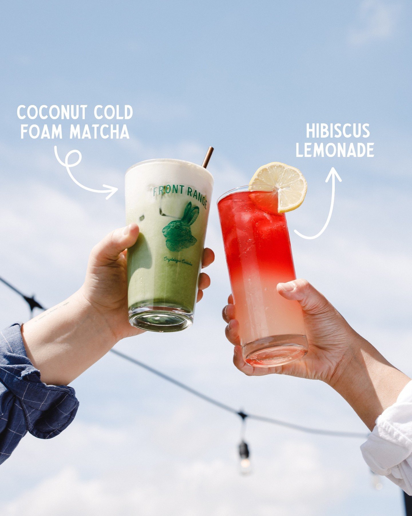We have our rotating seasonal lattes each month, but these two summer signatures are stickin' around!
Coconut Cold Foam Matcha🥥 a caffeine boost with the right amount of tropical flavor
Hibiscus Lemonade🌺 the perfect refresher for a hot summer day
