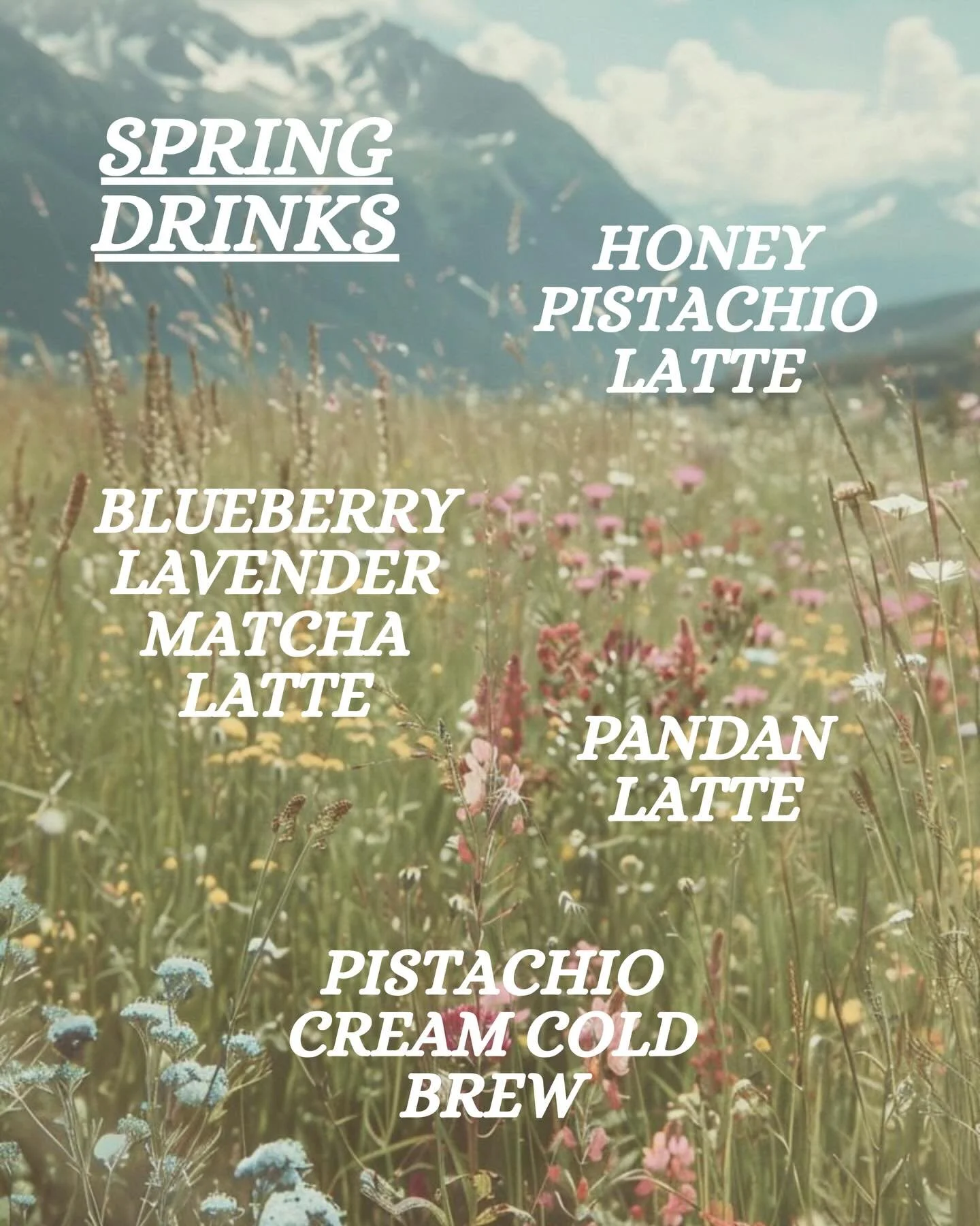 Spring has sprung at the Range, which means Pistachio is back💚 along with some new soon-to-be favorites💐 Secret tip: you can switch around any syrups and flavors to create your own! Like the Blueberry Lavender Latte&hellip;🫐🪻