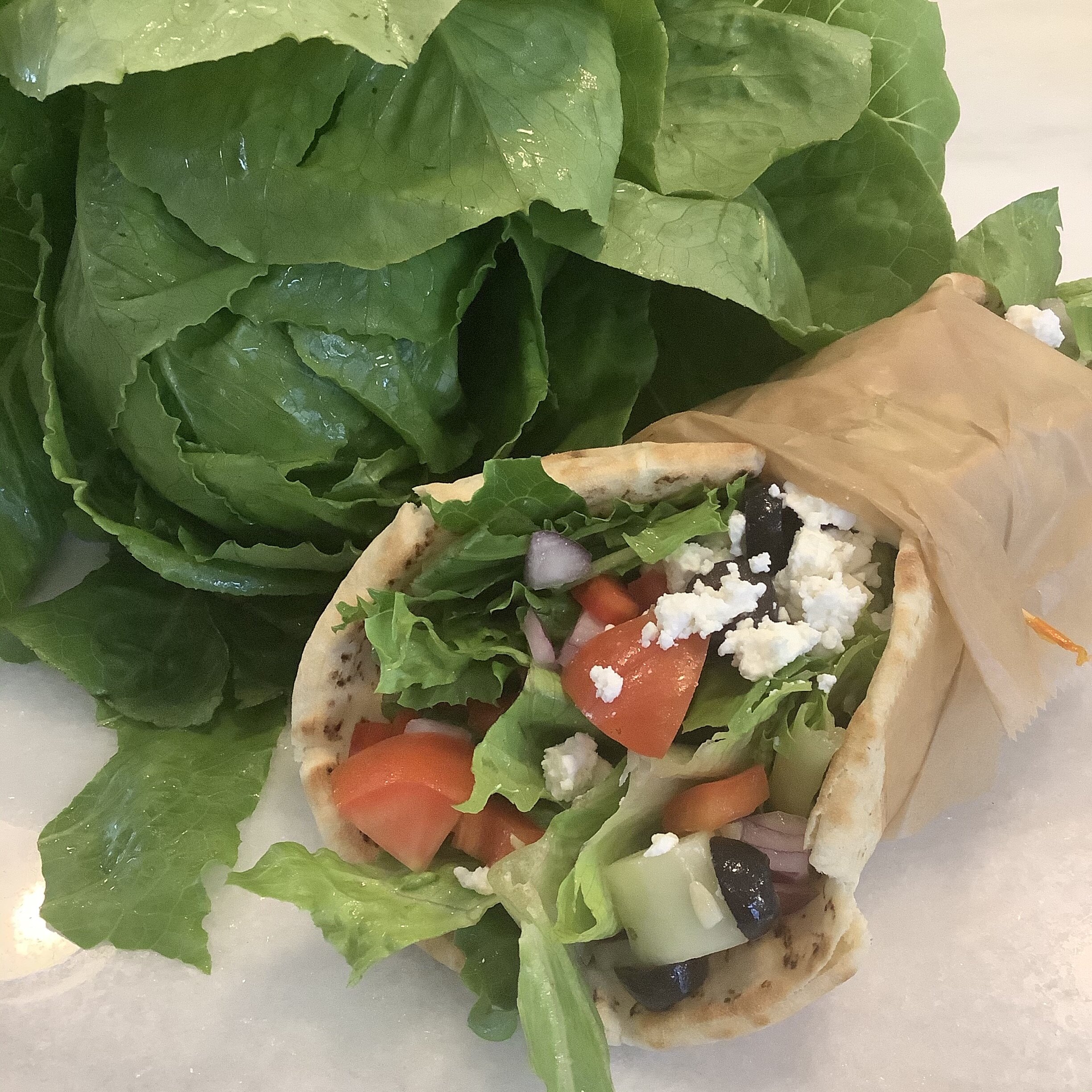 Greek Salad on Pita