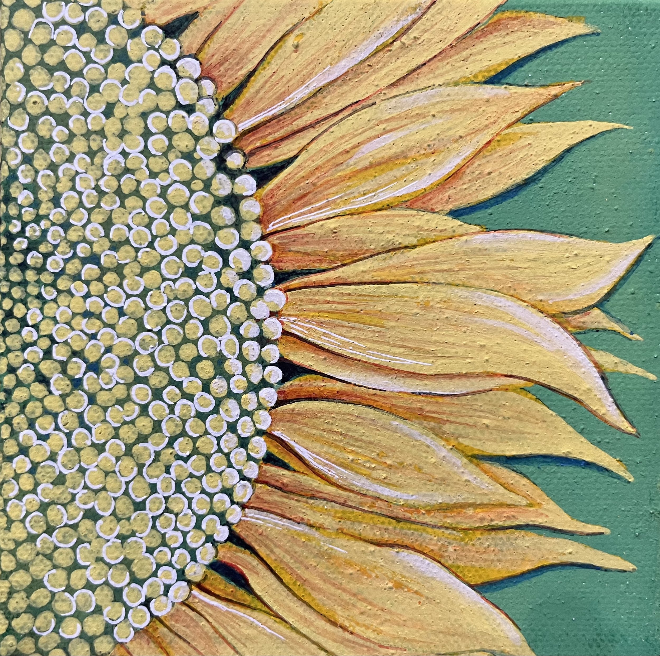  Sunflower II, 5×5, 2022