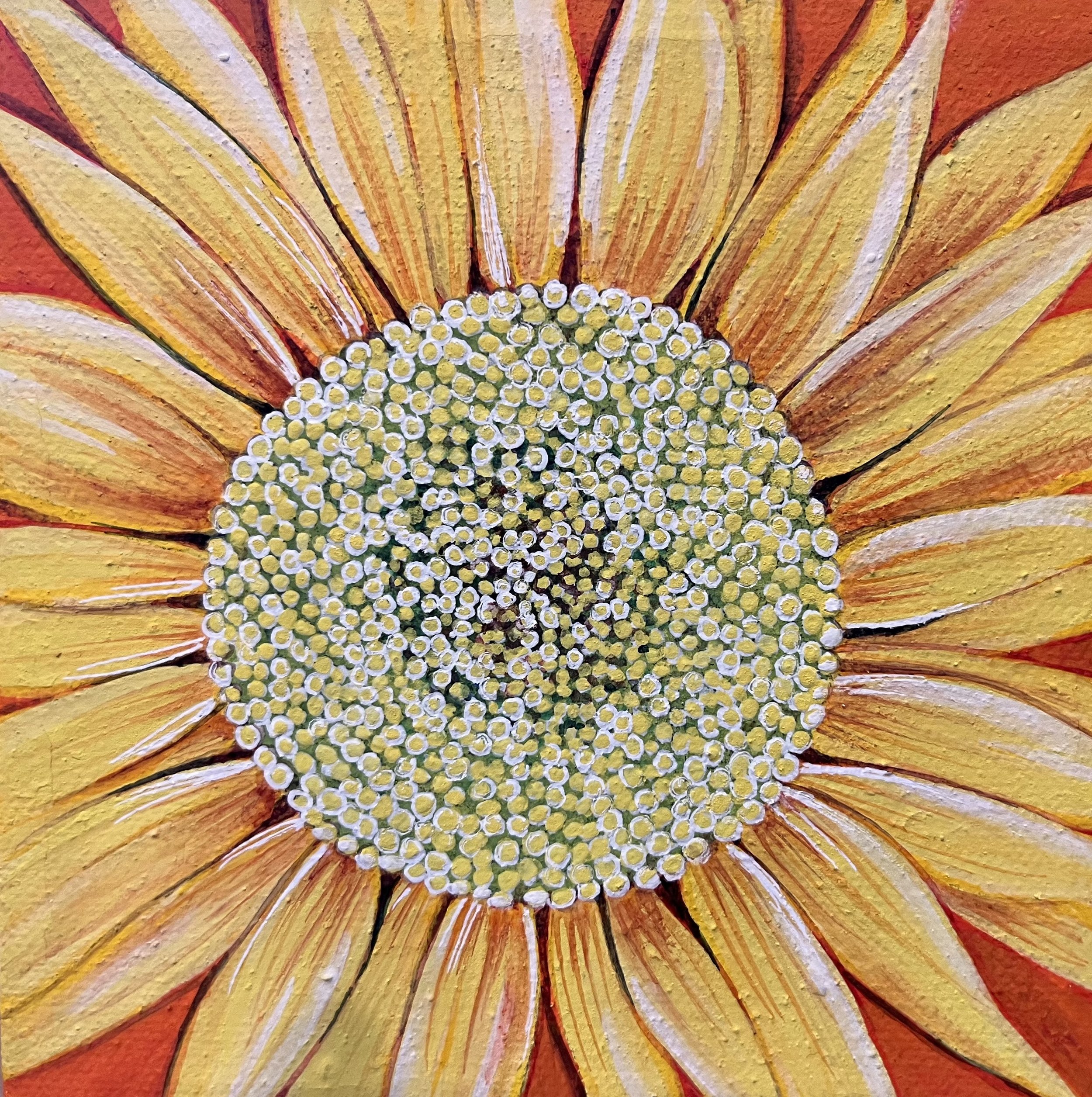  Sunflower I, 5×5, 2022