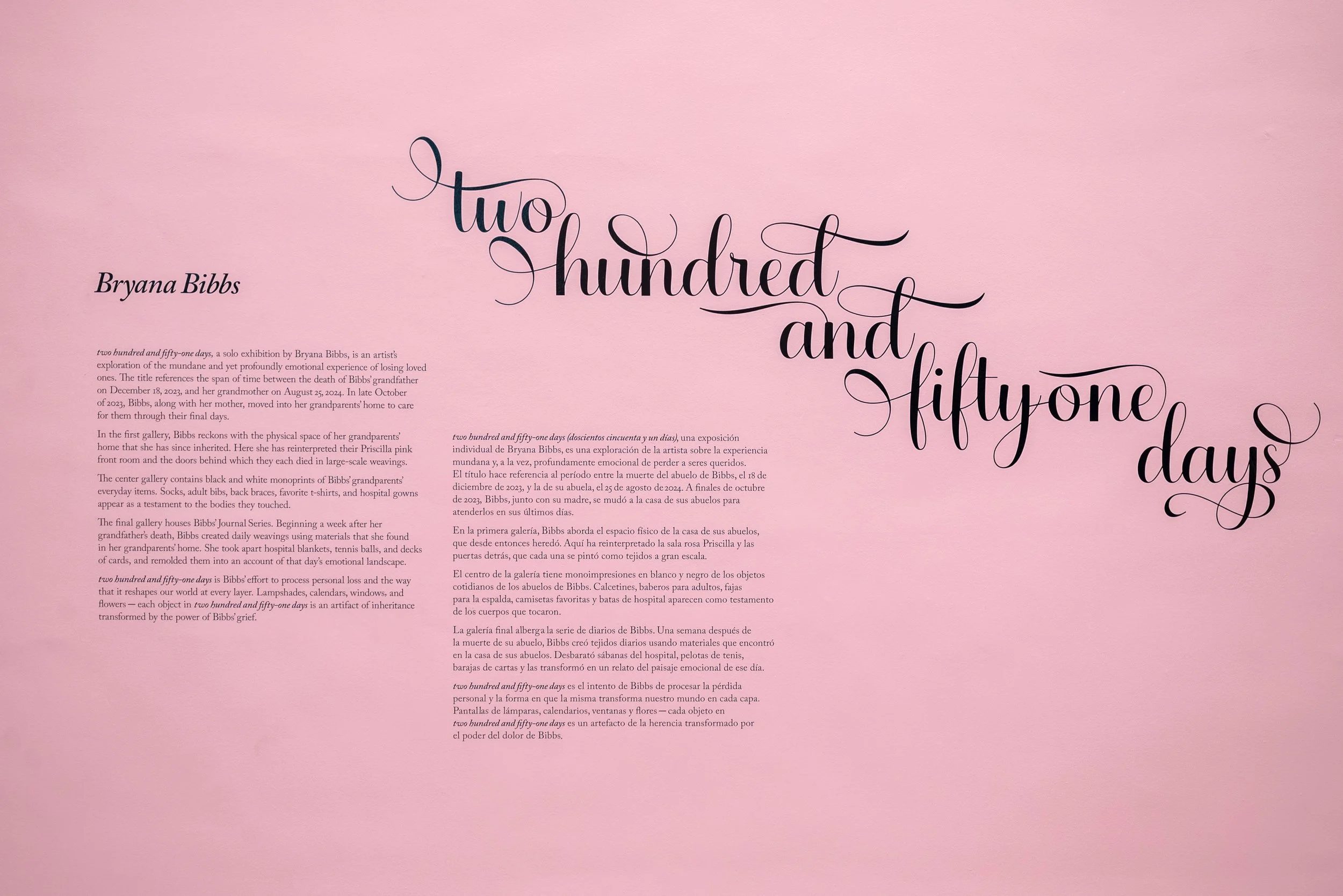 Exhibition decal designed by Tanner Woodford