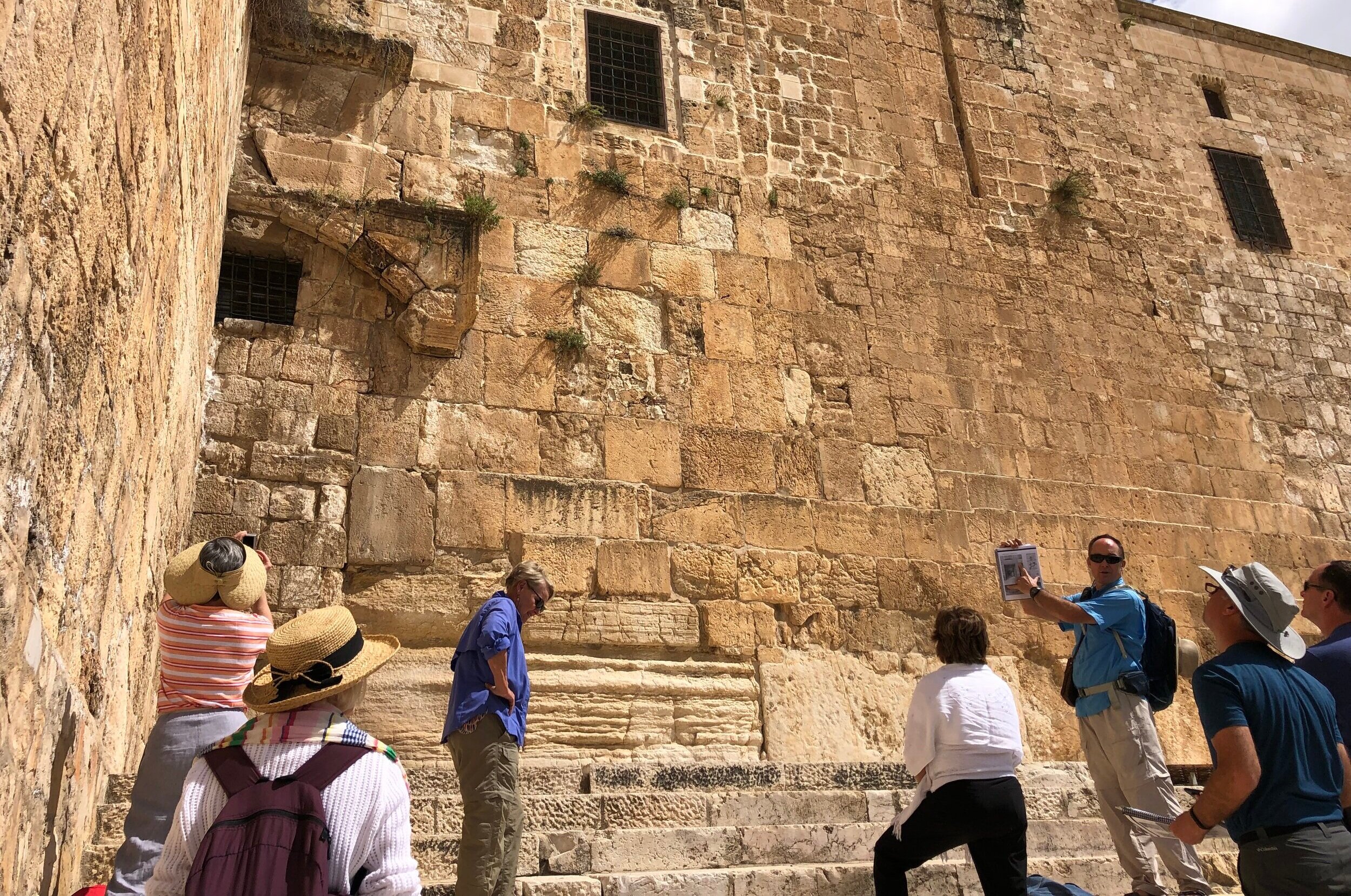 Bob teaching at the Double Gate of the Temple Mount, Footsteps of Jesus Experience